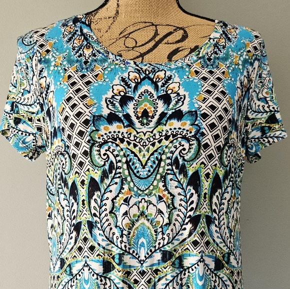 NWT Spense Women's Paisley Pattern Style  Petite Dress Size 10 - Picture 2 of 9